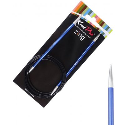 Pevné kruhové kovové jehlice Zing KnitPro 120 cm 4,5 mm – Sleviste.cz