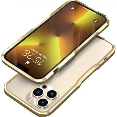Pouzdro AppleMix Rámeček / bumper LUPHIE Apple iPhone 13 / 13 Pro - hliníkové - zlaté