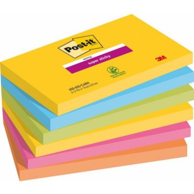3M Post-it - silně lepicí bloček - 76 x 127 mm, 6 x 90 l., Carnival – Hledejceny.cz