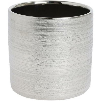 OBAL KERAMIKA 12x12,5CM STRIEBORNÝ – Hledejceny.cz