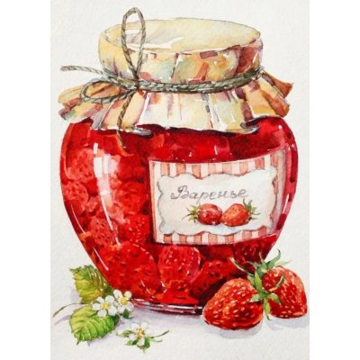 TSvetnoy Diamantové malování Jahodová marmeláda 30 x 40 cm LE053e – Zboží Mobilmania