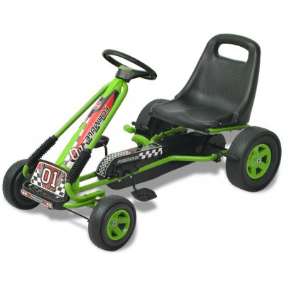 vidaXL 80153 Šlapací motokára s nastavitelným sedátkem zelená – Sleviste.cz