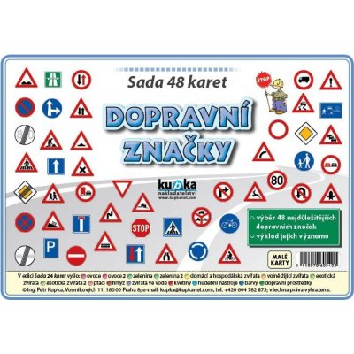 Sada 48 karet - dopravní značky A5 21x15 cm – Zboží Mobilmania