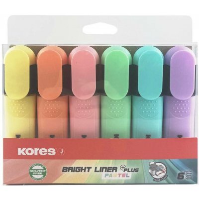 Kores Bright Liner Pastel 6 ks 270553 – Hledejceny.cz