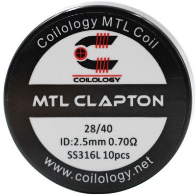 Coilology Předmotané spirálky MTL Series - MTL Clapton SS316L 0,7ohm 10ks