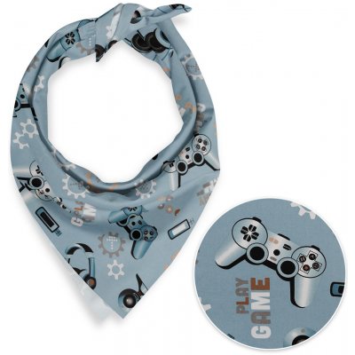 Biante dětský bavlněný šátek Sandra SA-588 Play Game na modrém – Hledejceny.cz