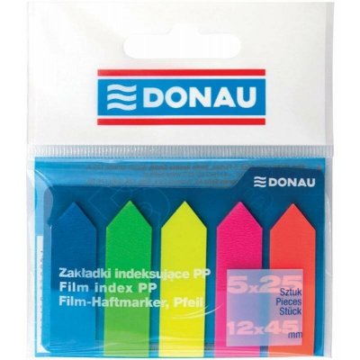 Záložky samolepicí Donau, fóliové, 12x45mm, 5x25, mix barev (BAL) – Hledejceny.cz
