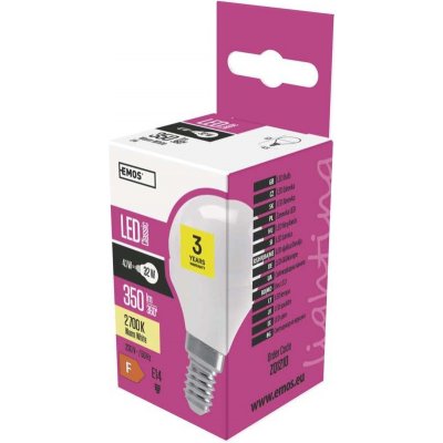 Emos LED žárovka Classic Mini Globe E14 4,1 W 32 W 350 lm teplá bílá ZQ1210 – Hledejceny.cz
