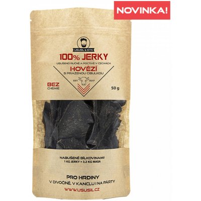 Jerky Usušil & Syn 100% Hovězí s praženou cibulkou 150 g – Zboží Mobilmania