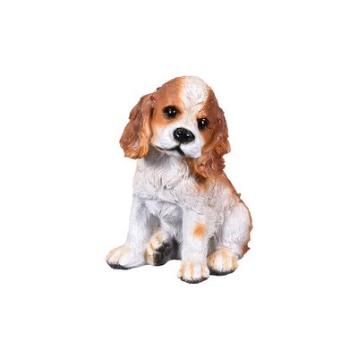 Pes Kokršpaněl sedící prosící polyresinový 13x17x20cm – Zboží Dáma