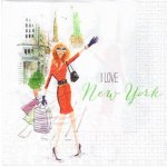 Ubrousek 33x33 cm Miluji New York – Zboží Dáma
