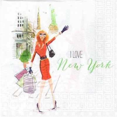 Ubrousek 33x33 cm Miluji New York – Zboží Dáma