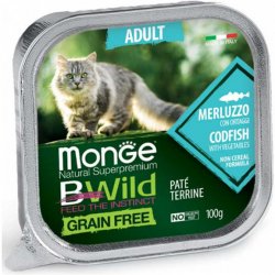 Monge BWild Grain Free Adult Treska se zeleninou100 g