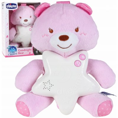 Chicco Goodnight bear svítící medvídek růžový – Zboží Mobilmania