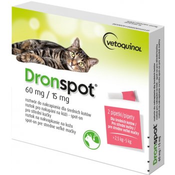 Dronspot Spot-on Cat 60 / 15 mg 2 x 0,75 ml