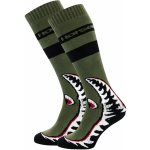 Horsefeathers snowboardové ponožky Shark Thermolite olive