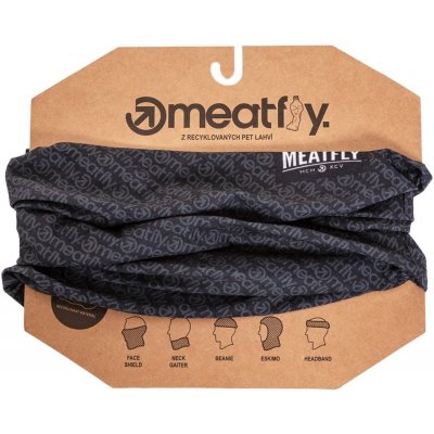 Meatfly šátek Eaves A Logo Černá – Zboží Mobilmania
