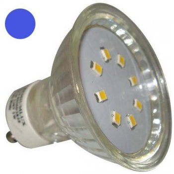 PremiumLED LED žárovka 1W 8xSMD2835 GU10 90lm MODRÁ