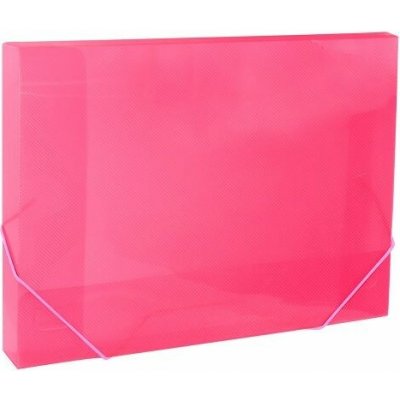 LUMA, Desky na spisy s gumou, box A4 růžový – Zboží Živě