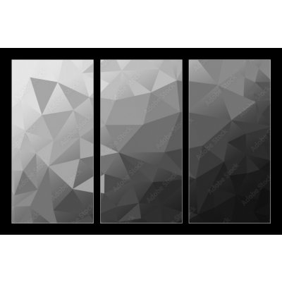 Obraz 3D třídílný - 105 x 70 cm - Vector abstract triangulated color background.Poly Mosaic Background.Background of geometric shapes. Retro triangle background. Colorf – Zboží Mobilmania
