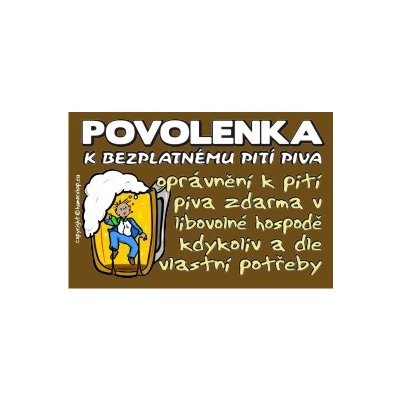 Povolenka k bezplatnému pití piva – Hledejceny.cz