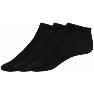 LIVERGY Pánské nízké ponožky s BIO bavlnou, 3 páry (43/46, černá)