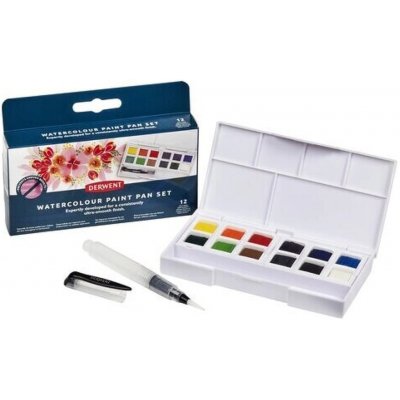 Derwent Watercolour sada akvarelových barev 12 ks – Sleviste.cz