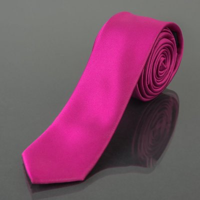 Kravata pánská AMJ úzká jednobarevná KI0022 fuchsiová – Zbozi.Blesk.cz