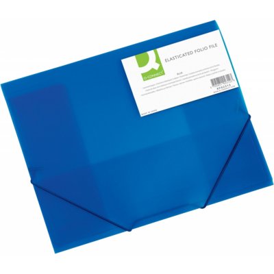 Q-CONNECT Box na spisy Q-C A4 s gumič., transp. modrá 3 cm – Zboží Mobilmania