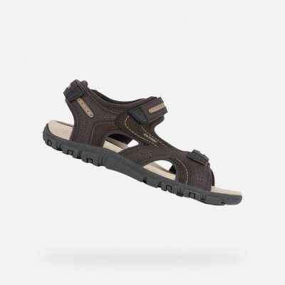 Geox tmavě hnědé pánské Uomo Sandal Strada tmavě hnědé – Sleviste.cz