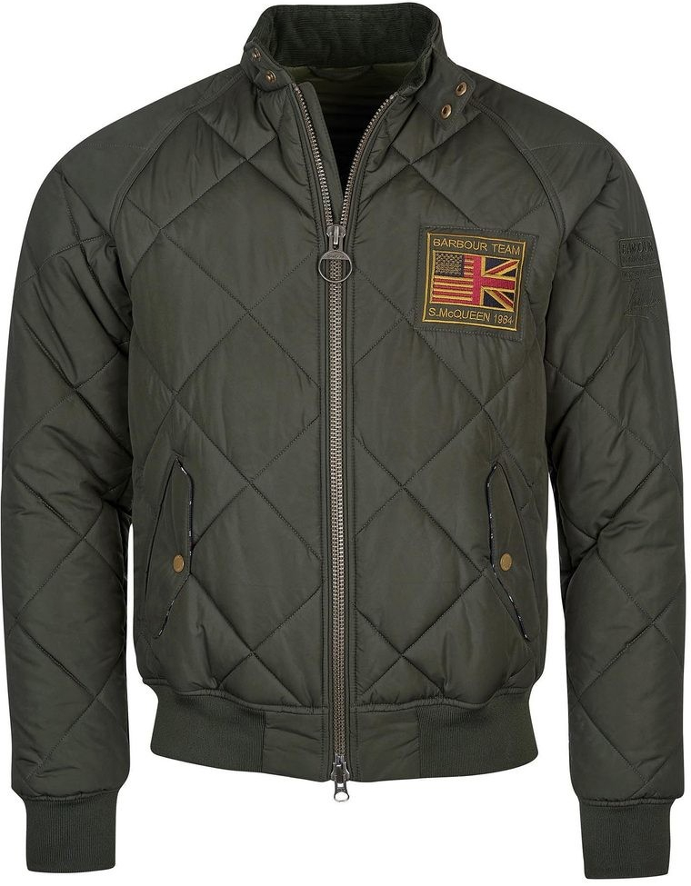 Barbour International bunda Steve McQueen Quilted Merchant Jacket Sage