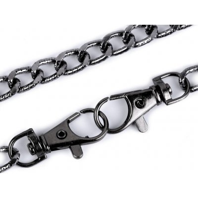 Řetízek na kabelku s reliéfem černý nikl – Zboží Mobilmania