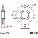 JT Sprockets JTF743-15RB – Zboží Mobilmania