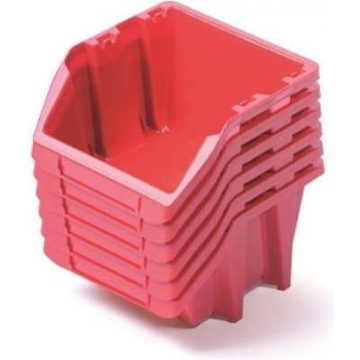 Rauman Sada 6 úložných boxů 21,4 x 19,8 x 13,3 cm červená