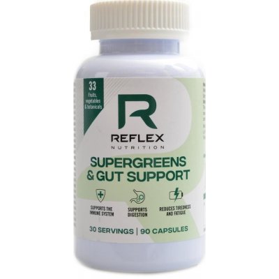 Reflex nutrition Supergreens and Gut Support 90 kapslí