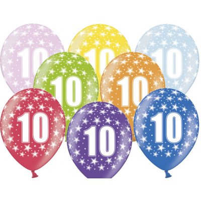 Balónek číslo 10 mix barev – Zboží Mobilmania
