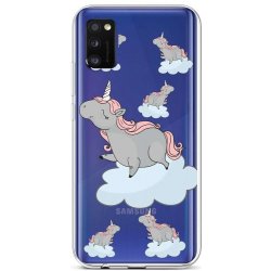 Pouzdro TopQ Samsung A41 silikon Grey Unicorns