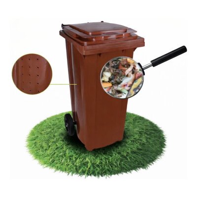 Plastik Gogić Plastová popelnice 120 l na bioodpad perforace – Zboží Mobilmania