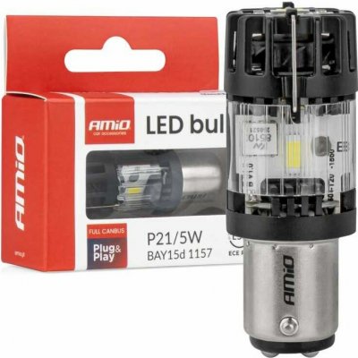 AMIO LED žárovka LumiTec BAY15D P21/5W 12V FULL CANBUS bílá 1ks – Hledejceny.cz