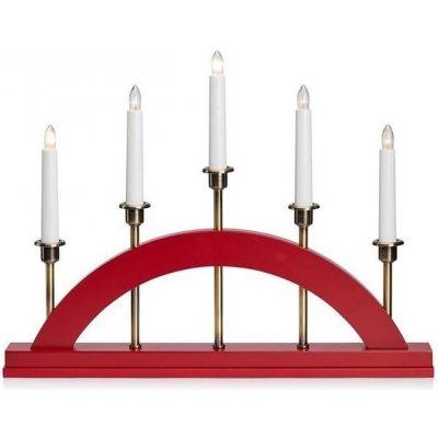 Markslöjd 705833 Vánoční svícen BRIDGE 5xE10 3W 230V červená ML1080 – Hledejceny.cz