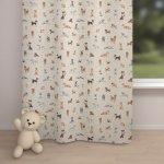 Biante Dětský bavlněný závěs Sandra SA-620 Psí kamarádi na krémovém 150x190 cm – Hledejceny.cz