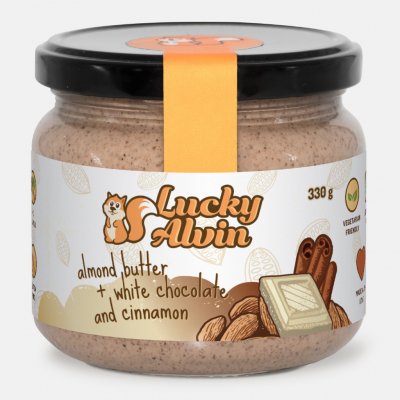Lucky Alvin Mandle + bílá čokoláda a skořice 330 g – Zbozi.Blesk.cz