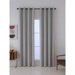 MKLuzkoviny.cz Blackout závěsy Ricardo krémové - 140 x 250 cm (2ks) - kroužky – Zboží Dáma