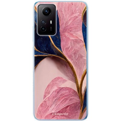 Pouzdro iSaprio - Pink Blue Leaves - Xiaomi Redmi Note 12S