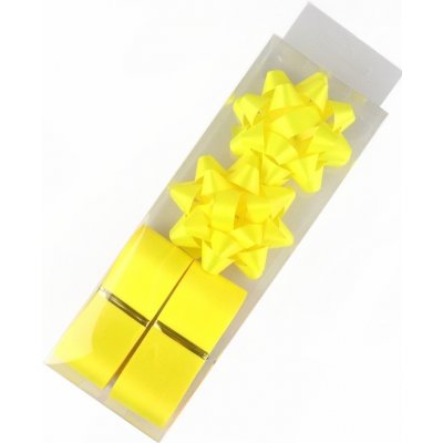 Pro Háčkování Sada stuhy a mašle jednobarevné 4 ks žlutá – Sleviste.cz