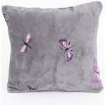 MKLuzkoviny.cz mikroplyš Exclusive Motýlci šedé 40 x 40 cm – Zboží Dáma