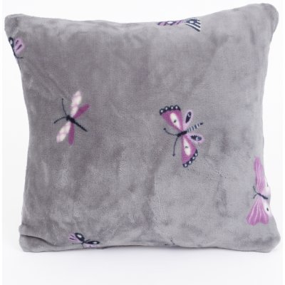 MKLuzkoviny.cz mikroplyš Exclusive Motýlci šedé 40 x 40 cm – Zboží Dáma