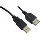 4World 06131 USB 2.0, A-A prodlužovací, 0,75m, černý