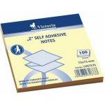 Samolepicí blok na poznámky, „Z“, 75 × 75 mm, 100 listů, VICTORIA OFFICE, žlutý 01-564401-LVZ7575-2013 – Hledejceny.cz