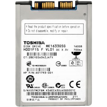 Toshiba 160GB micro SATA 1,8", MK1633GSG